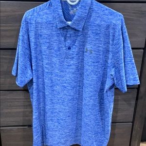 Blue under armour golf polo